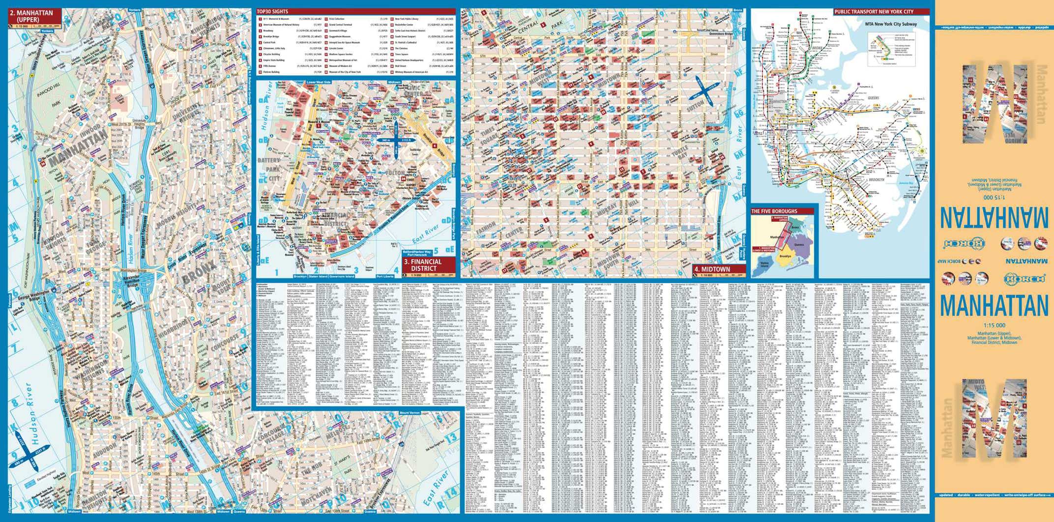 Manhattan New York City USA Borch Map - Seite 1