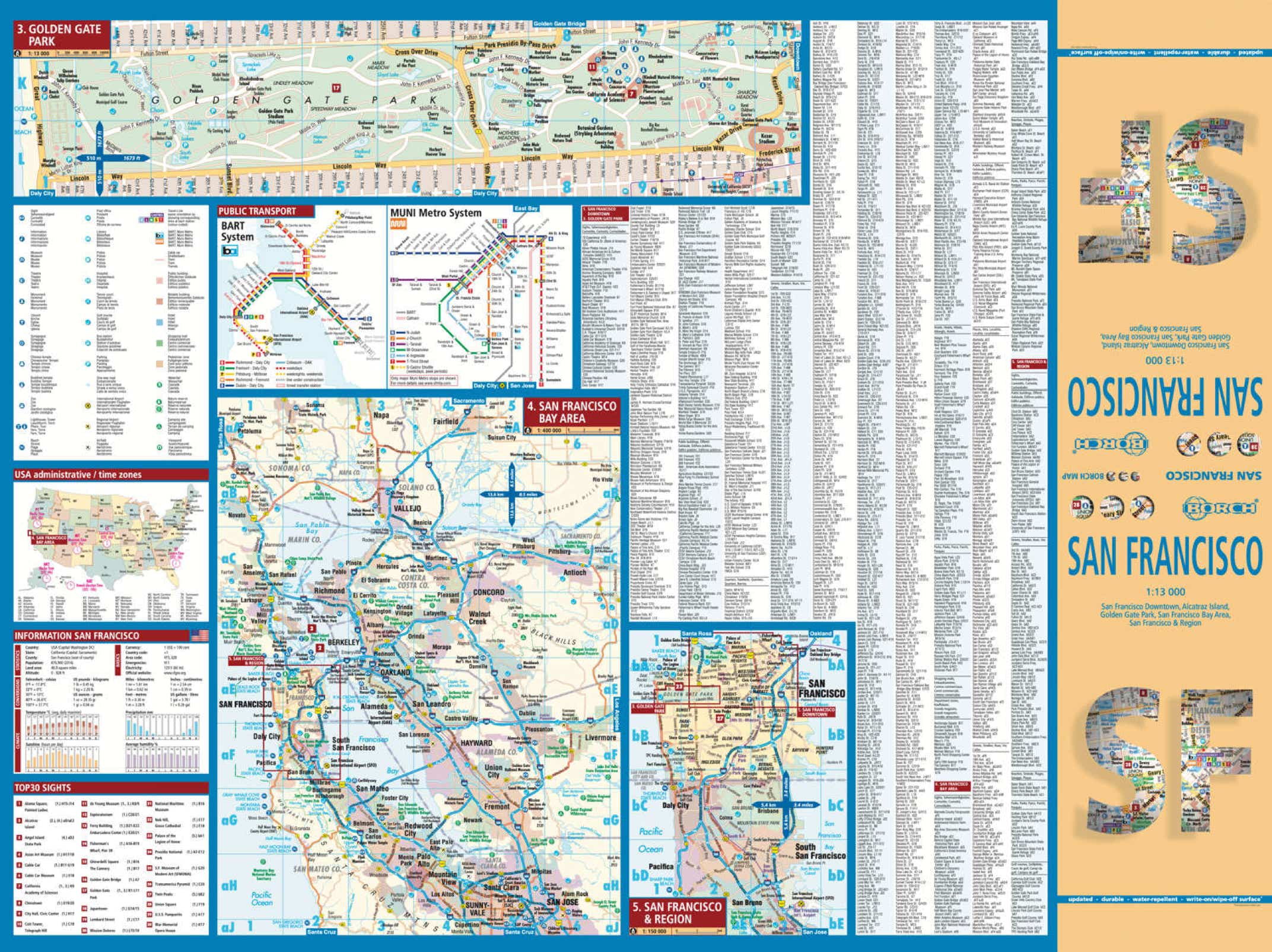 San Francisco California USA Borch Map - page 1 