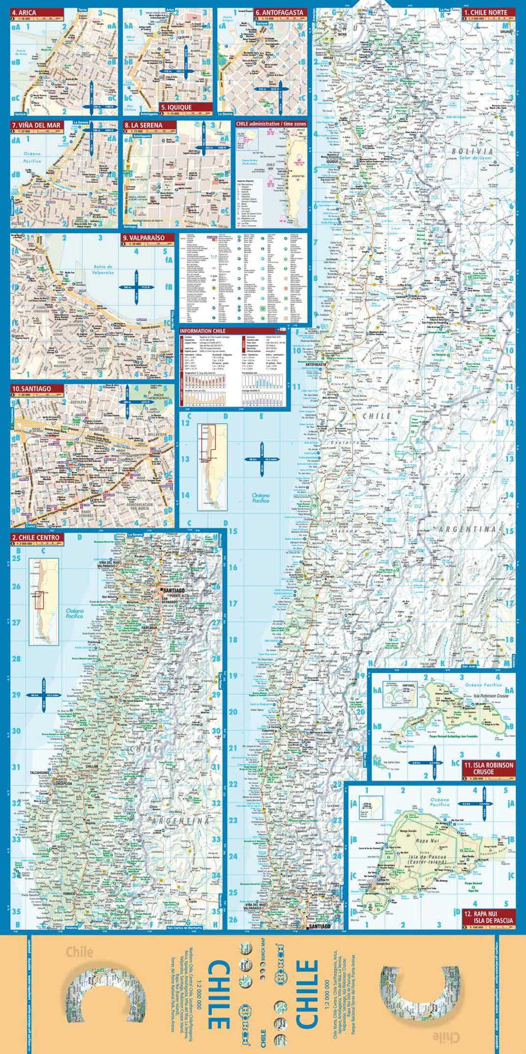 Chile Suedamerika Borch Map - Seite 1