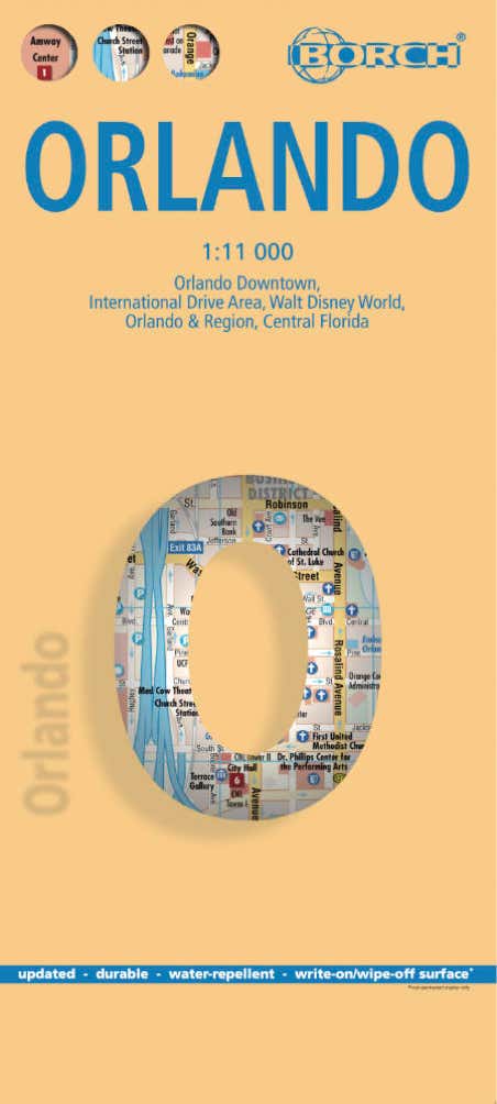 Borch Map of Orlando, Florida, USA