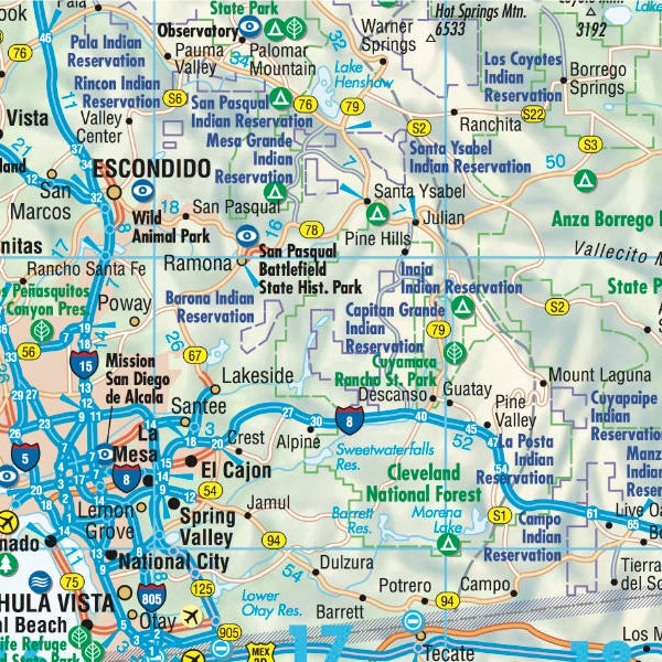 Kalifornien Borch Map Kartenansicht