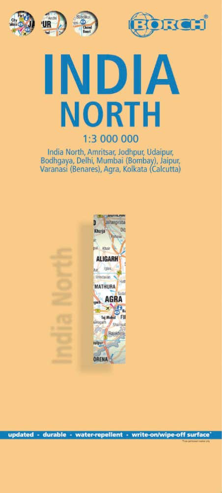 Borch Map von Indien Nord, Asien