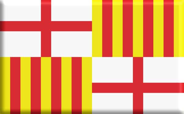 Flagge von Barcelona