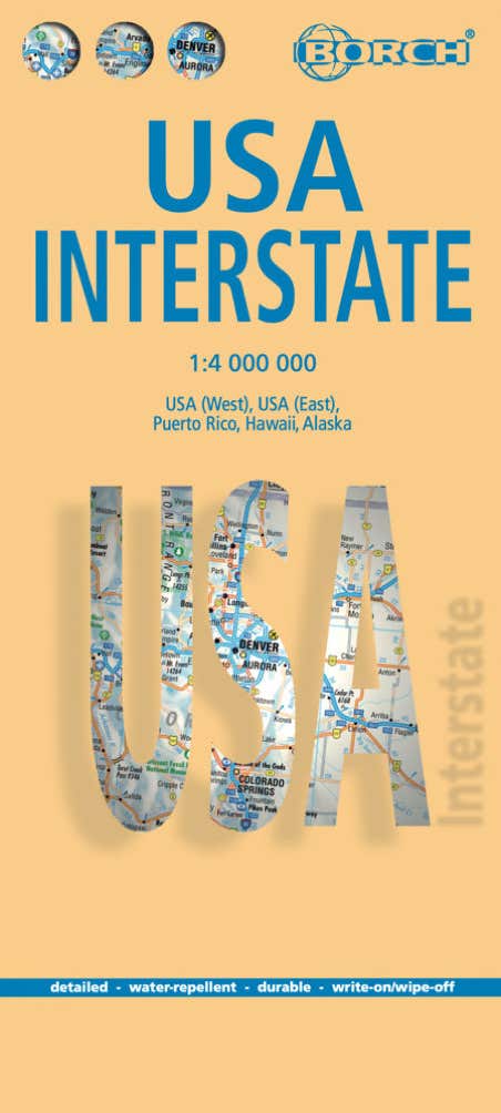Borch Map von USA Interstate