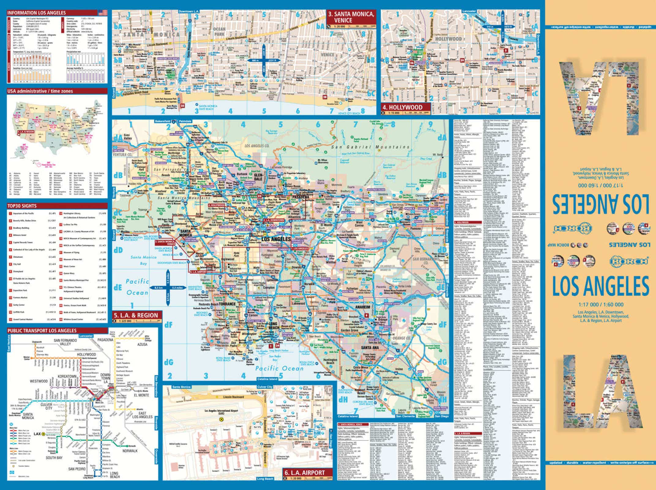 Los Angeles California USA Borch Map - page 1