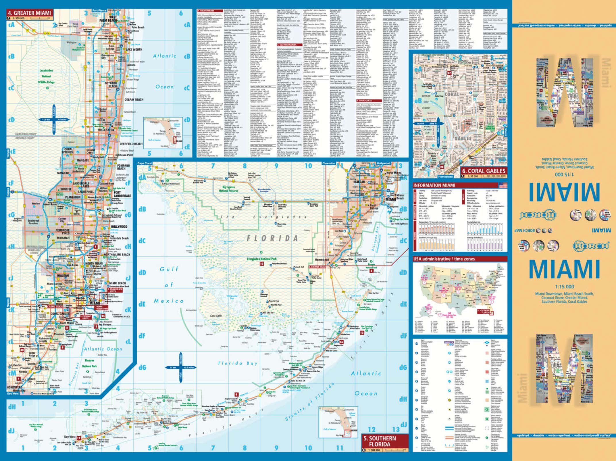 Miami Florida USA Borch Map - page 1 