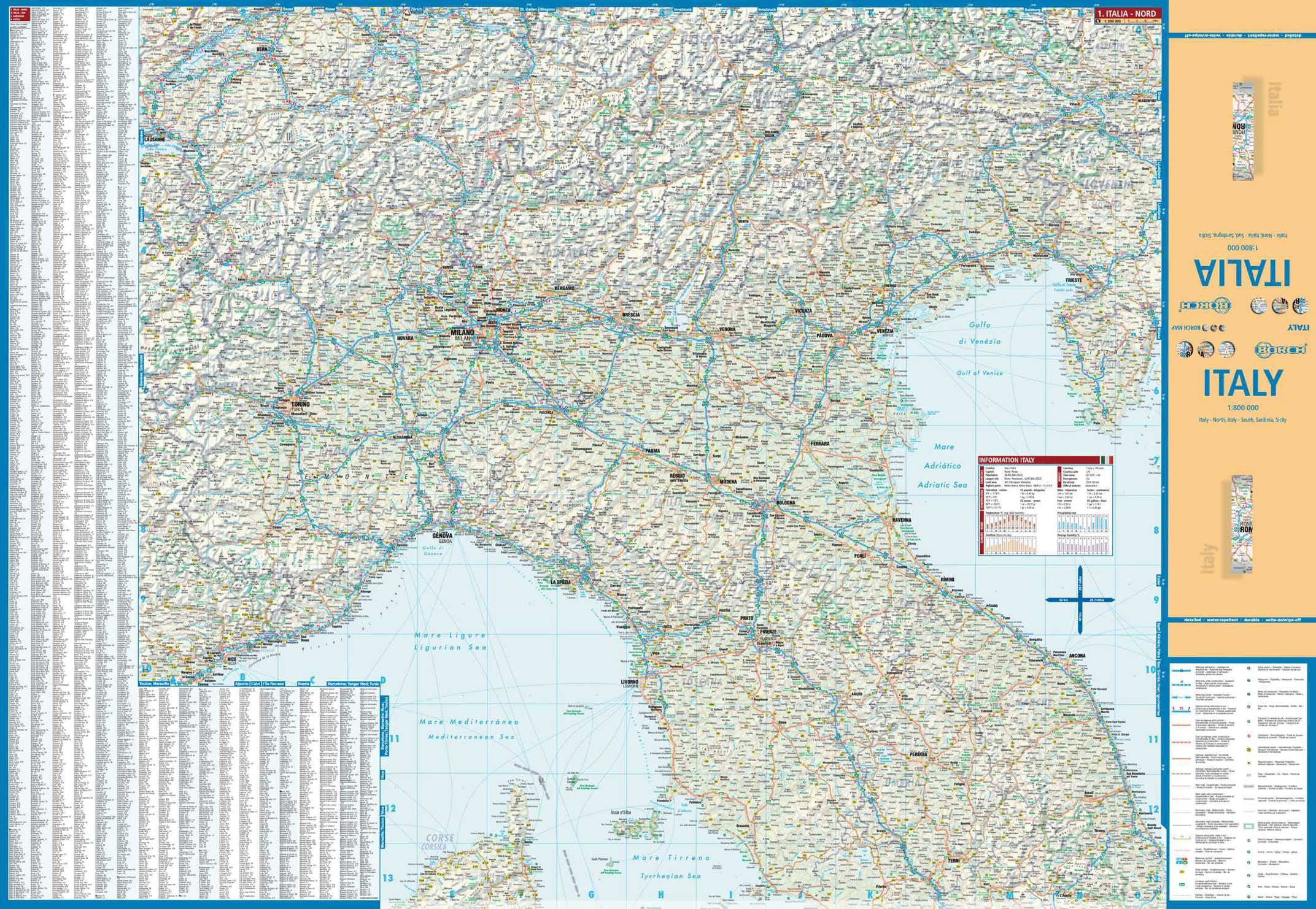 Italien Europa Borch Map - Seite 1
