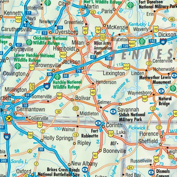 USA Suedost Borch Map Kartenansicht