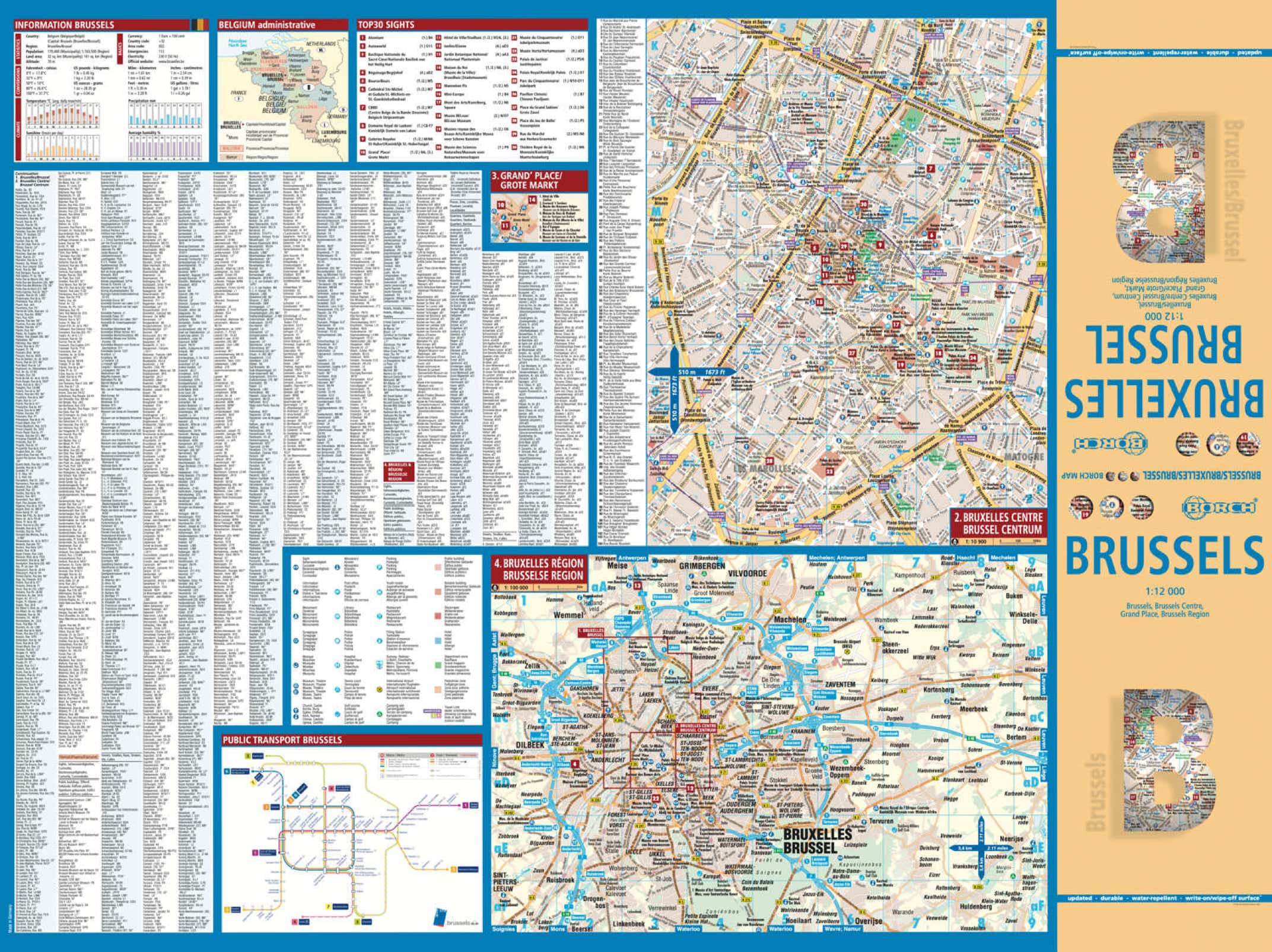 Bruessel Belgien Borch Map - Seite 1